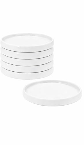 LEONARDO LUXURY HOME DESIGN Piatto Fondo Porcellana Bianca 23 cm Stile Greco Moderno Bordo Alto Pasta Risotti Insalate Elegante Resistente Gourmet (6 Piani Medi)
