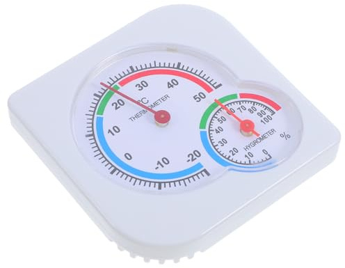 IDEANATEGRATE Termometro Analogico da Interno ed Esterno per Casa e Giardino, Misuratore di Temperatura e Umidità Compatto e Portatile per Ambienti Interni, Patio e Serra da Giardino