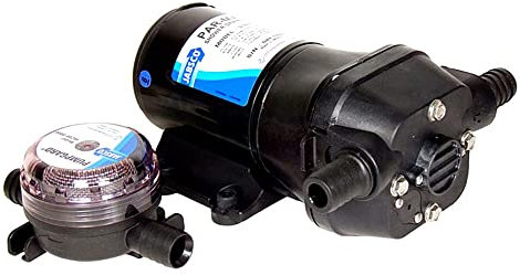Jabsco 31610-0092 Marine ParMax 3 Shower Drain Water Pump (3.5-GPM, 12-Volt, 10-Amp, 3/4 Connection), Black