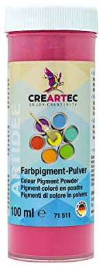 CREARTEC - wasserlösliches Farbpigmentpulver - in verschiedenste Materialien einmischbar - Rubinrot - 100ml - Made in Germany