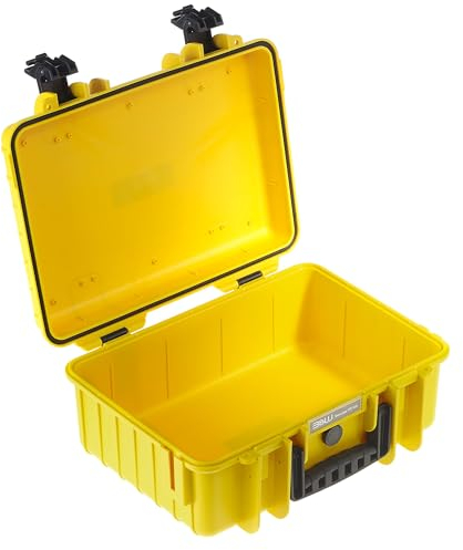 B&W International Transportkoffer Outdoor 4000 (PP.166) Gelb – Leerkoffer – wasserdicht (IP67), staubdicht, schlagfest, extrem robust