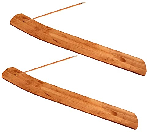 Räucherstäbchenhalter aus Holz, indische Holz Räucherstäbchenhalter mit,für Räucherstäbchen Räucherkegel oder Home Decoration Zubehör (2 Stück)
