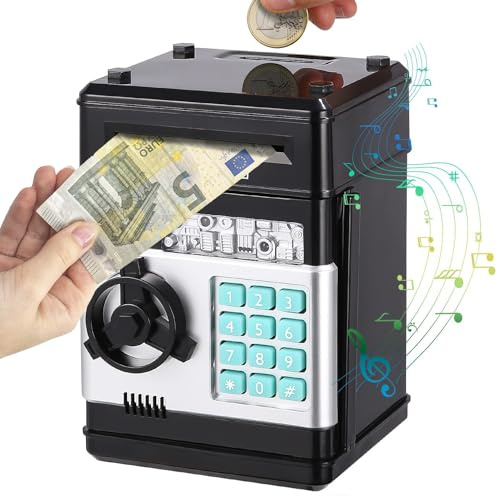 MyBank® | Spardose Elektronischer Safe für Kinder | Öffnung mit Geheimcode, um Münzen, Geldscheine und Lieblingsspielzeug zu verstecken | Kinderspiel Money Box | OriginalCup®