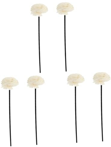 MAGICLULU 6 Piezas Palo de aromaterapia Palo de caña difusor de Aroma ambientador habitacion ambientador Aire Acondicionado difusor de Flores simuladas palitos de Aceite Esencial PE Flor