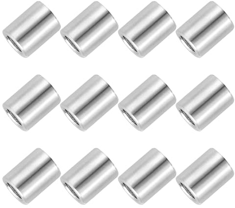PATIKIL 12 Piezas De Espaciadores De Acero Inoxidable, 8 mm DI X 12 mm DE X 13 mm Altura 304 Acero Inoxidable Casquillo Separador Sin Roscar Espaciador Tuercas M8 5/16