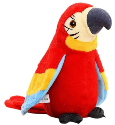 MAGIC SELECT Perroquet Jouet Parlant, Répète ce Que Vous Dites et Joue des chansons en Espagnol. Jouet Électronique en Peluche. Cadeau pour Enfants et Bébés. UBS Rechargeable