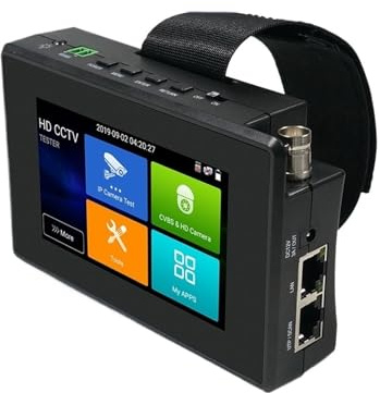 NJJIHUI Tester CCTV, Ipc 5200c Plus Cctv Tester Telecamera Posteriore Monitor HD Lan Strumenti Cftv Iptv Test Cavo Di Rete Rj45 Telecamere Ip per fibra ottica, cablaggio(IPC-1800ADH PLUS)