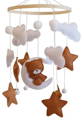 Orablooiva Baby Mobile Para Cuna De Bebé Oso Nube, Colgante Para Niñas Y Niños, Juguete Móvil Infantil, Decoración Colgante Para Habitación De Niños