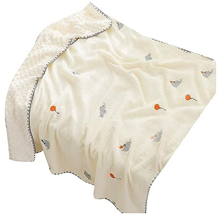 Watreketal Coperta per neonati in stile cartone animato per neonati, per la doccia, per neonati, ragazzi, ragazze, culla, biancheria da letto, morbida coperta per neonati, traspirante, copertura