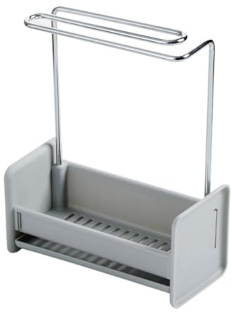 BETOOKY Soporte Plástico de Inoxidable y Acero Paños para Cocina | Porta Esponjas de Encimera, Toallero Multiusos, Rejilla de Drenaje del Fregadero para Hogar