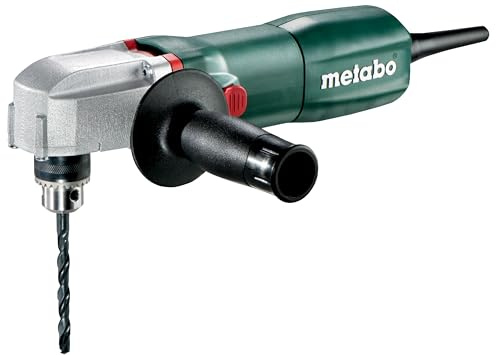 metabo Winkelbohrmaschine WBE 700-700 W Leistung, 10 mm Bohr-Ø Stahl, 4 m Kabel, 2.600 U/min - Kompakt & kraftvoll für schwer zugängliche Stellen, Vario-Constamatic Elektronik, Aluminiumgehäuse