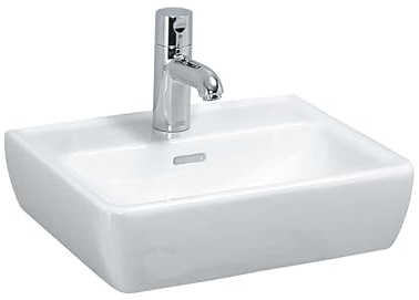 LAUFEN PRO A Handwaschbecken, 1 Hahnloch, mit Überlauf, 450x340mm, H8119510491041, Farbe: Pergamon