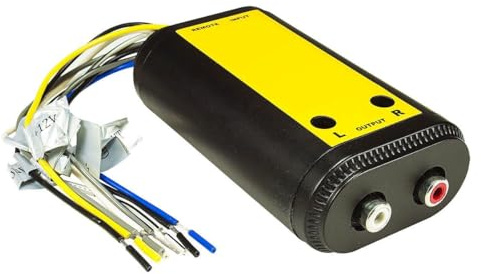 tomzz Audio 5800-083 Aktiv Autoradio Hochpegel High Low Level Umwandler Converter Lautsprecher auf Cinch Pegel Verstärker regelbar Remoteerzeugung