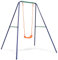 vidaXL Balançoire Simple Orange Aire de Jeux Portique Balancelle pour Enfant