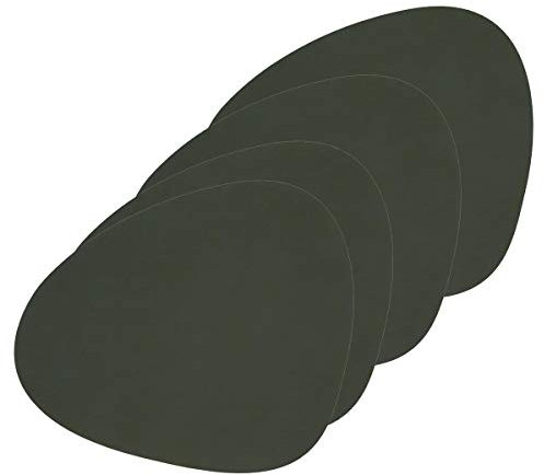 Lind DNA Tischset Curve L Nupo, 4er-Set in Dark Green