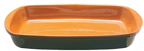 Colì Teglia Rettangolare Brunella, Pirofila teracotta, Lasagnera 42x25 cm, Maioliche e Terrecotte dal 1650