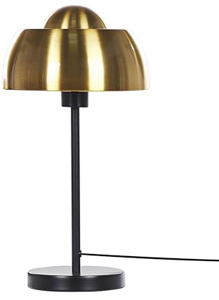 Beliani Moderne Tischleuchte Industrie Look Metall gold/schwarz Senette