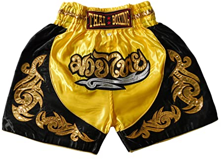 Tamaño M Niños Pantalón Corto de Muay Thai Boxeo Pantalón Pantalón de MMA Kickboxing para Niños Niñas Adolescentes Entrenamiento Junior Deporte Gimnasio Fitness