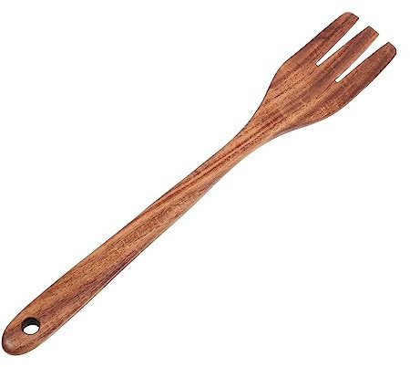 BESTonZON Fourchette En Bois Fourchettes à Salade Et Cuillère à Salade Pâtes Spaghettis De Table s Pour Cuisiner Aide De Cuisine Grosse Portable