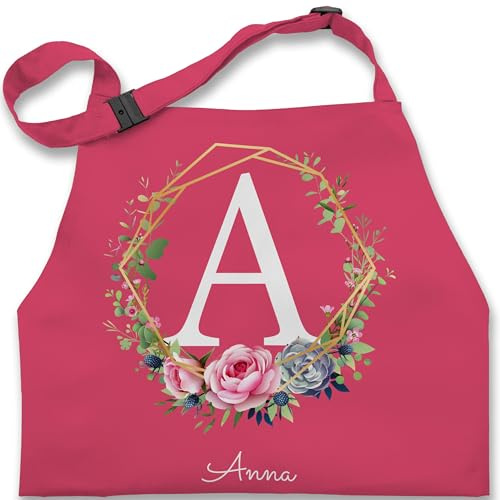 Geschenk mit Namen personalisiert by Shirtracer - Kinderschürze Schürze Kinder Jungen - Weihnachten Name Anfangsbuchstabe - Personalisierte Geschenke Frauen I Geschenkideen Mädchen mit Namen I