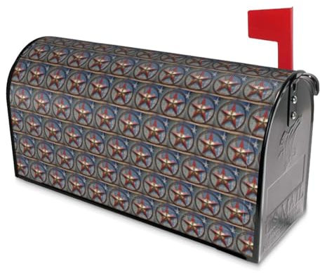 Coperture per cassette postali con stampa a stelle del Texas American Wastern, formato standard, impermeabile, copertura per cassetta delle lettere per casa, giardino, cortile, 45,7 x 53,3 cm, 64,8 x