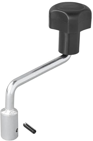 Kurbel Hebel Stützrad 48mm Bugrad Deichselrad Länge 126mm für Anhänger Wohnwagen
