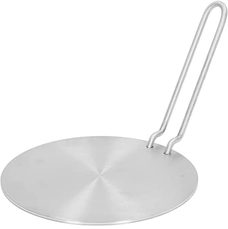 18cm Piastra Diffusore di Calore, Piastra di Conversione del Calore Dell'adattatore per Fornello a Induzione in Acciaio Inossidabile con Maniglia Staccabile per Piano Cottura a Induzione