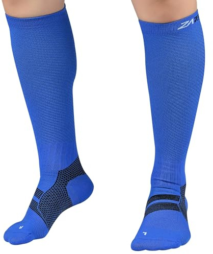 ZaTech Plantarfasziitis Kompressionsstrümpfe für Herren & Damen, Sport Kompressionssocken, Thrombosestrümpfe, 20-30 mmHg.