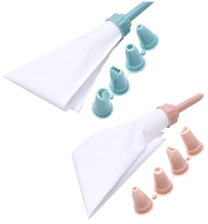 Alipis Sacchetti Da Riutilizzabili Con Liscio Set Per Decorazioni Di Torte Biscotti E Biscotti Casuale