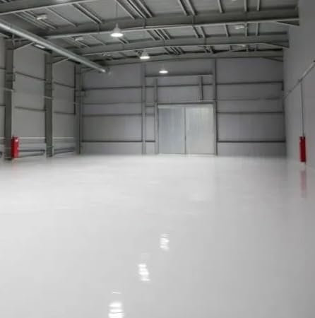 Peinture de sol industrielle en polyuréthane robuste pour garage, atelier, entrepôts, béton, bois de pierre, brique et métal Gris clair 20 l