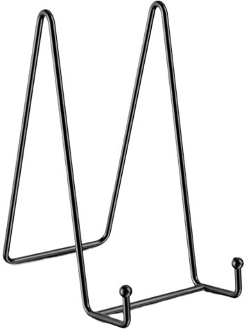 Soporte para Marco,Soporte para Platos Decorativos | Soporte de exhibición para marco de fotos cuadrado | Soporte de mesa de hierro negro para cuadros, decoración del hogar para sala de estar, dormito