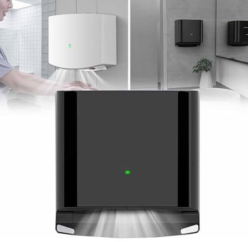 Asciugamani elettrici automatici per la casa, asciugamani elettrici ad alta velocità a risparmio energetico da 1250 W, asciugamani da parete senza contatto, asciugamani commerciali (colore: nero)