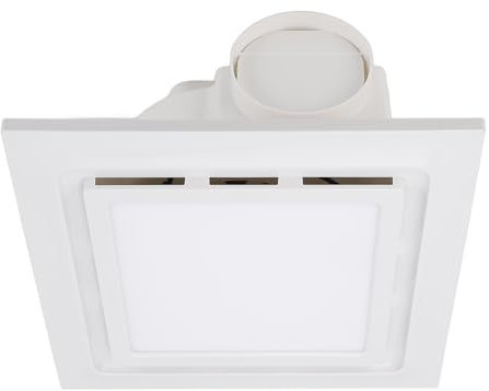 Ejoyous Ventilatore da Bagno con Luce, Aspiratore da Bagno Ventilatore da Bagno Silenzioso 1 Sone 140 CFM Ventilazione Ventilazione per Doccia Montata a Soffitto per 100 Piedi Quadrati
