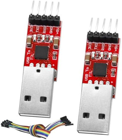 CP2102 Modulo da USB a Seriale RUIZHI 2 pezzi CP2102 Convertitore da USB a TTL con ponticello CP2102 Convertitore seriale USB CP2102 Chip per 3,3V e 5V compatibile con Arduino e STC Download