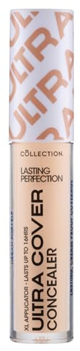 Collection Cosmetics Lasting Perfection Ultra Cover Concealer, Up to 16hr Wear, XL Applicator, Cashew Neutral 5.5ml