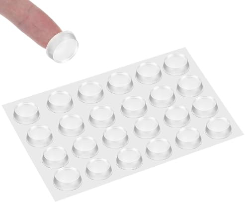 Kqdravine 24 Patins AntidéRapants pour Plateaux de Table en Verre, Protection Table Transparent, Caoutchouc AntidéRapant pour Plateaux de Table en Verre, Cadres Photo, Meubles, Armoires de Cuisine