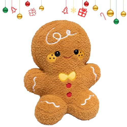 WJnflQN - Muñeco de Navidad de Pan de Jengibre (decoración navideña), compañero para Dormitorio, Oficina, Coche, sofá, Cama y niños