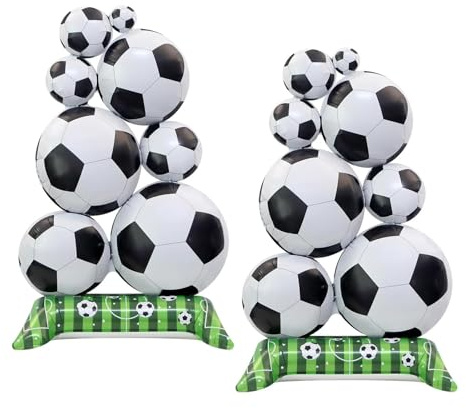 2 Stück Stehend Fussball Luftballon,150x83cm, XXL,Fußball Deko Folienballon,3D fussball ballon, Fussball Geburtstag Deko,Fussball Deko Geburtstag kinder,Fußballspiel Thema Party Deko