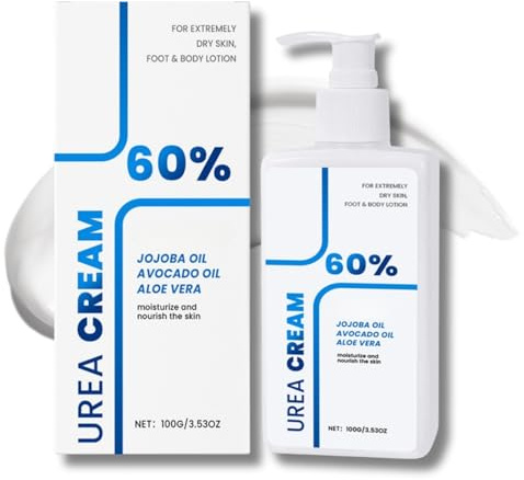 Urea Creme 60 Prozent Bodylotion, mit 2% Salicylsäure, Intensive Körperlotion für Sehr Trockene Haut, Feuchtigkeitsspendende und Schnell Einziehende Körperpflege, Bodylotion Damen/Herren, 100g