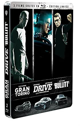 Coffret 3 films cultes : drive ; bullitt ; gran torino