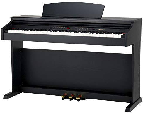 Classic Cantabile DP-50 SM E Piano - Digital Piano 88 Tasten mit Hammermechanik, 14 Voices, Kopfhöreranschlüsse, USB, 3 Pedale, Notenhalter - Klavier ist perfekt geeignet für Anfänger - schwarz matt