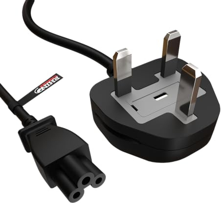 rhinocables Clover Mains C5 Kettle UK Mains Cable Cloverleaf Power (10m) | Clover Mains C5 Kettle UK Mains Cable Cloverleaf Power Supply Micky Mouse Lead for Laptops and Power Adapters