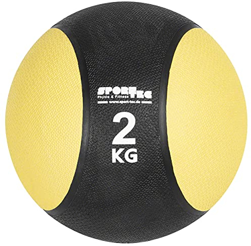Sport-Tec Medizinball ø 19 cm, 2 kg, gelb