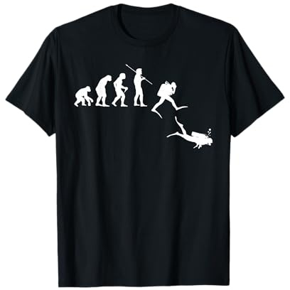 Evolution Graphic Diver Diving Scuba Diver Apnoe Schnorcheler T-Shirt