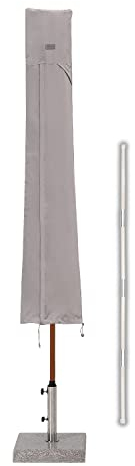 Sekey Sonnenschirm Schutzhülle mit Stab, Abdeckhauben für Ø 350cm / 200x300cm Gartenschirm mit Belüftungsöffnungen, Abdeckung für Marktschirm/Balkonschirm, wasserdicht