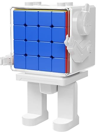 FunnyGoo MoYu Würfel Roboter MF8966 Würfel Klassenzimmer MFJS Meilong 4 4x4 Magie Puzzles Würfel Aufkleber mit weißem Roboter Form Display Stand