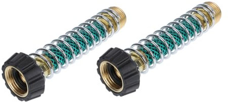 Gogogmee 2piezas Conector De Manguera De Jardín Resorte Antiflexión Protector De Juntas De Tuberías De Agua Adaptador De Grifo De Manguera para Uso Doméstico De Material