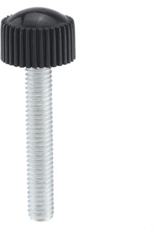 Voirrow 5 STÜCKE M4 / M5 / M6 Rändelschraube aus Nylon, runder Kunststoffkopf, Rändelschraube, Bakelitbolzen, Schwarze Bakelit-Handschraube(M5x16)