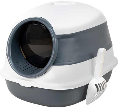 Ezigoo Cat Litter Tray Enclosed Easy Clean Cat Litter Box