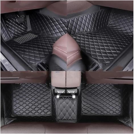 rutschfeste Fussmatten Für Jeep Für Wrangler Alle Modell Für Sahara JK JL TJ YJ Custom Car Boden Matte Auto Teppich Teppiche Zubehör Innen Teile Automatten(Alles schwarz)